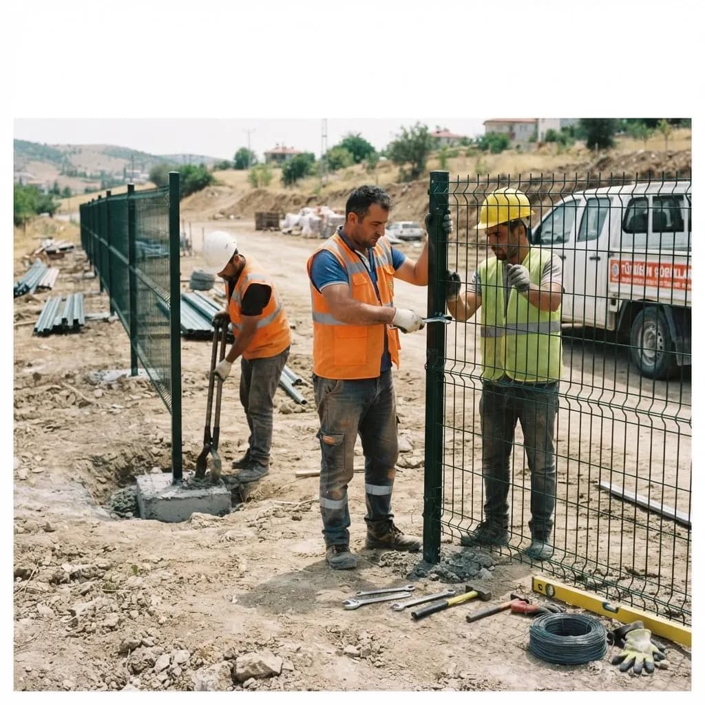 Nas Tel Örgü saha montaj ekibi