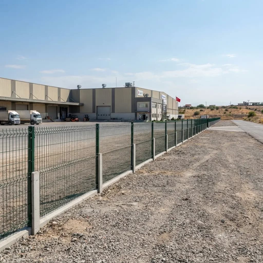 Torbalı'da tamamlanan sanayi tesisi panel çit projesi